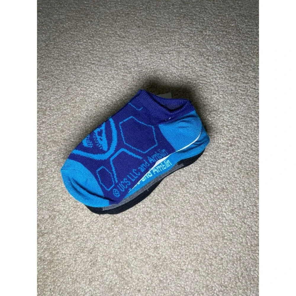 Jurassic World Dinosaur Toddler XS/S Ankle Socks 5 Pack T-Rex Blue New